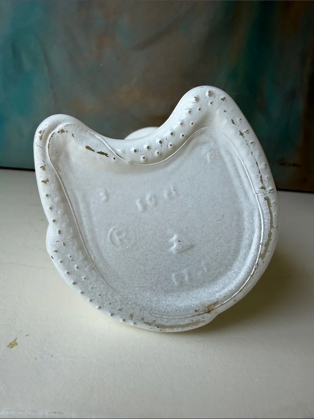 Vintage White Cat Shaped German Riesling Wine Bottle - 13”